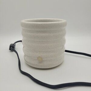 Intertek White with Speckles Candle/ Wax Warmer Electric